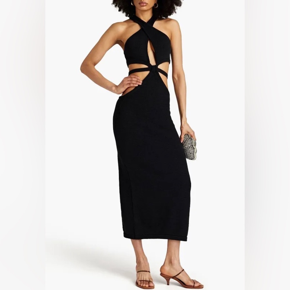 Cult Gaia Aziza knit dress black xs
